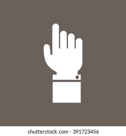 Click, Cursor, Touch Finger Hand Icon on Dark Gray Color. Eps-10.