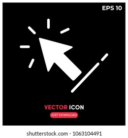 Click Cursor Vector Icon Illustration