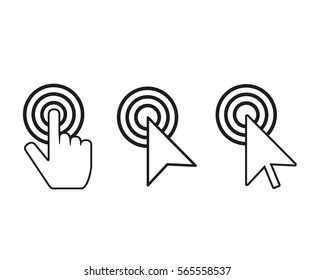 click cursor vector set
