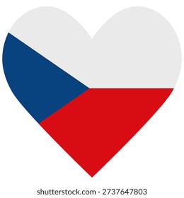 Click the Czech Republic heart-shaped button. The Czech flag heart-shaped button.