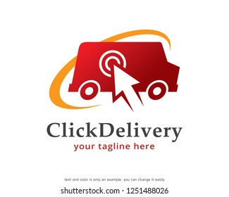 Click Delivery Logo Template Design Vector, Emblem, Concept Design, Creative Symbol, Icon