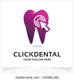 Click Dental Logo Design Template Inspiration