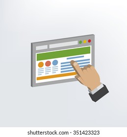 Click design,three dimension,vector