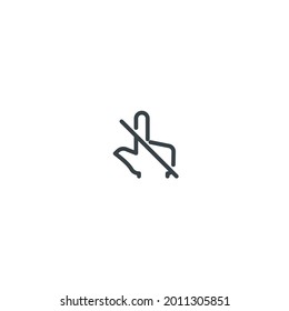 Click Disabled - Vector Icon Pictogram