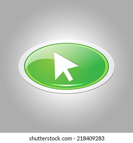 Click Elliptical Vector Green Web Icon Button