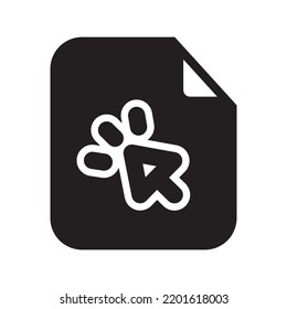Click Files Icon Solid Style