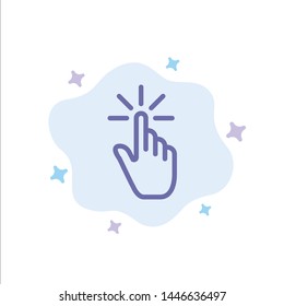 Click, Finger, Gesture, Gestures, Hand, Tap Blue Icon on Abstract Cloud Background