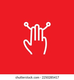 Click the gesture icon, graphics resource template and vector illustration left and right.