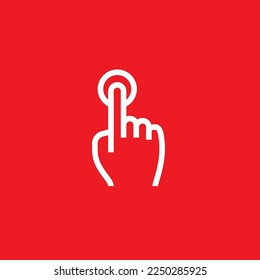 Haga clic en el icono de gesto, la plantilla de recursos gráficos y la ilustración vectorial.