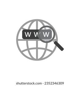 Haga clic para ir al sitio web en línea o al icono de Internet de vector plano para aplicaciones y sitios web 