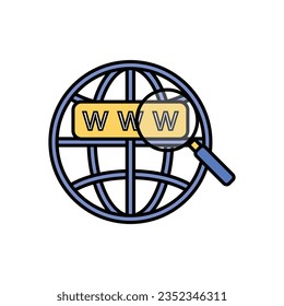 Click to go to online website or internet flat vector icon for apps and websites 