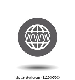 Click to go to website or internet line art icon for apps and websites