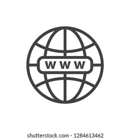 Click to go to website or internet line art icon for apps and websites