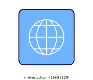 Haga clic para ir al sitio web o al icono de Internet line art. Ilustración del vector