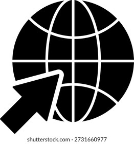 Hacer clic para ir al Sitio web o icono de arte de línea de Internet para App y Sitios web