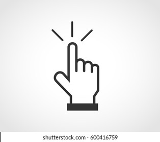 Click hand concept icon