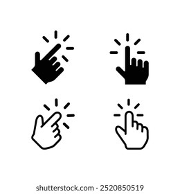 Clique com o cursor. Ícone para design. Facilmente editável