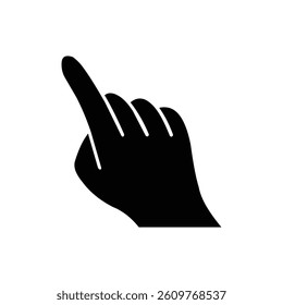 Click with hand cursor. Icon for design. Easily editable