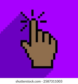 click, hand cursor icon, hand with index finger, vector illustration 