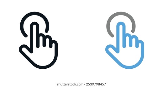 click hand cursor icon isolated on white background. click here button. icons web vector pack. computer screen icon. mouse cursor, pointer, click, arrow.