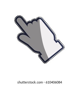 Click hand cursor icon vector illustration graphic design