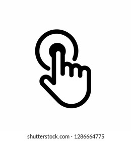 click hand finger icon, cursor clicking icon vector, on white background editable eps10 - Vector