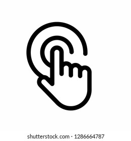 click hand finger icon, cursor clicking icon vector, on white background editable eps10 - Vector
