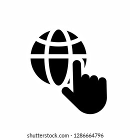 click hand finger icon, cursor clicking icon vector, on white background editable eps10 - Vector