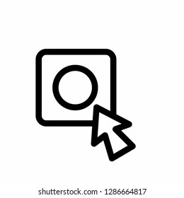 click hand finger icon, cursor clicking icon vector, on white background editable eps10 - Vector