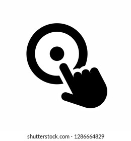 click hand finger icon, cursor clicking icon vector, on white background editable eps10 - Vector