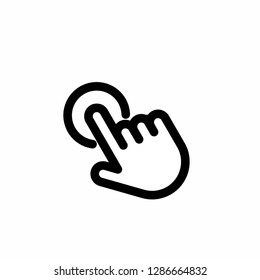 click hand finger icon, cursor clicking icon vector, on white background editable eps10 - Vector