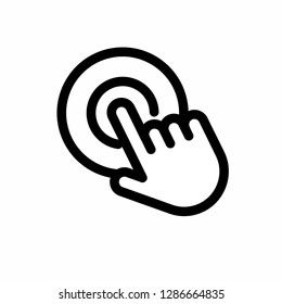 click hand finger icon, cursor clicking icon vector, on white background editable eps10 - Vector