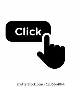 click hand finger icon, cursor clicking icon vector, on white background editable eps10 - Vector