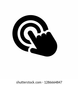 click hand finger icon, cursor clicking icon vector, on white background editable eps10 - Vector