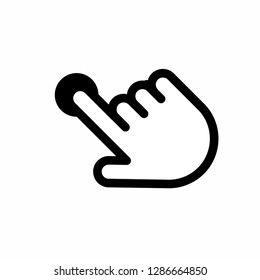 click hand finger icon, cursor clicking icon vector, on white background editable eps10 - Vector