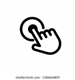 click hand finger icon, cursor clicking icon vector, on white background editable eps10 - Vector