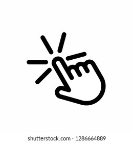 click hand finger icon, cursor clicking icon vector, on white background editable eps10 - Vector
