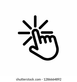 click hand finger icon, cursor clicking icon vector, on white background editable eps10 - Vector