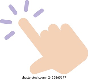 Click Hand Gesture 3D Rendering Illustration