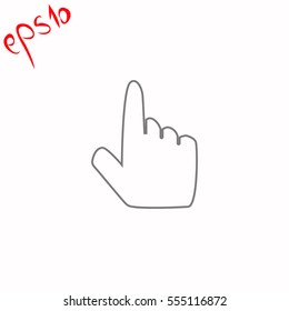 Click hand grey icon.