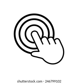 click, hand icon
