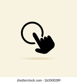 click, hand icon