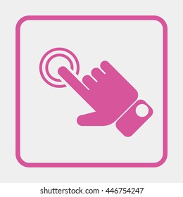 Click, hand icon.