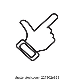 click hand icon black and white