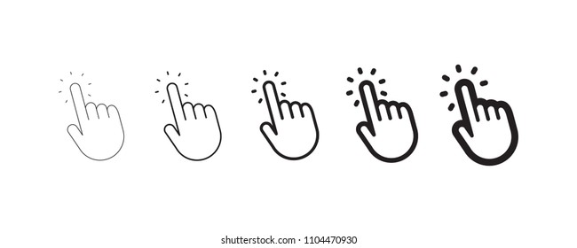 Click hand icon collection