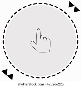 Click hand icon Flat Design. Isolated Illustration.