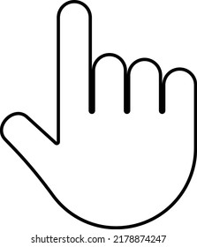 Click hand icon isolated on white background. Simple vector icon for website design, UI. Vector illustration