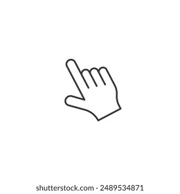 Click hand icon logo flat vector design