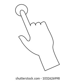 click hand icon pointer finger cursor