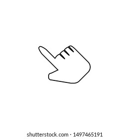 Click hand icon. Pointer symbol